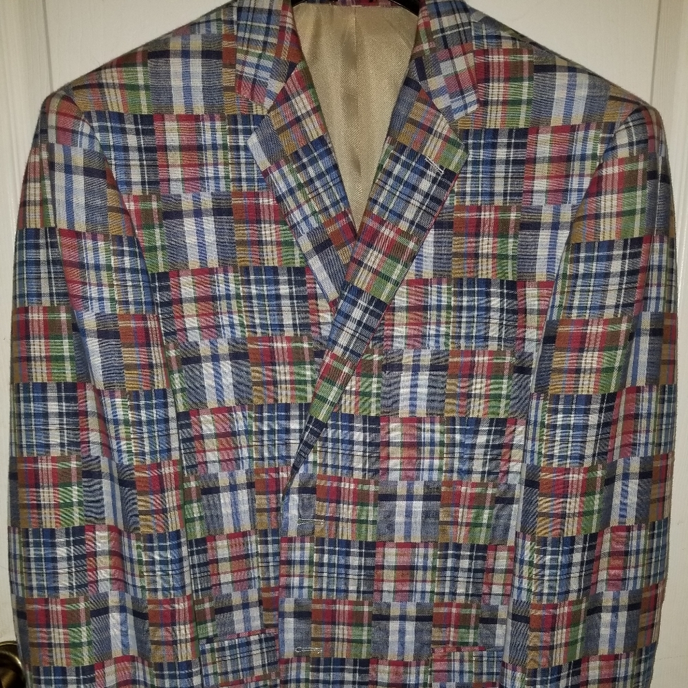 44R Plaid Blazer